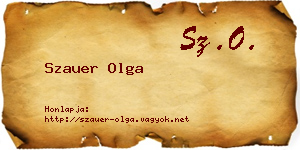 Szauer Olga névjegykártya